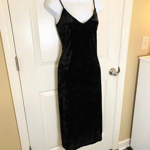 Abound Black Velvet Spaghetti Strapped Dress